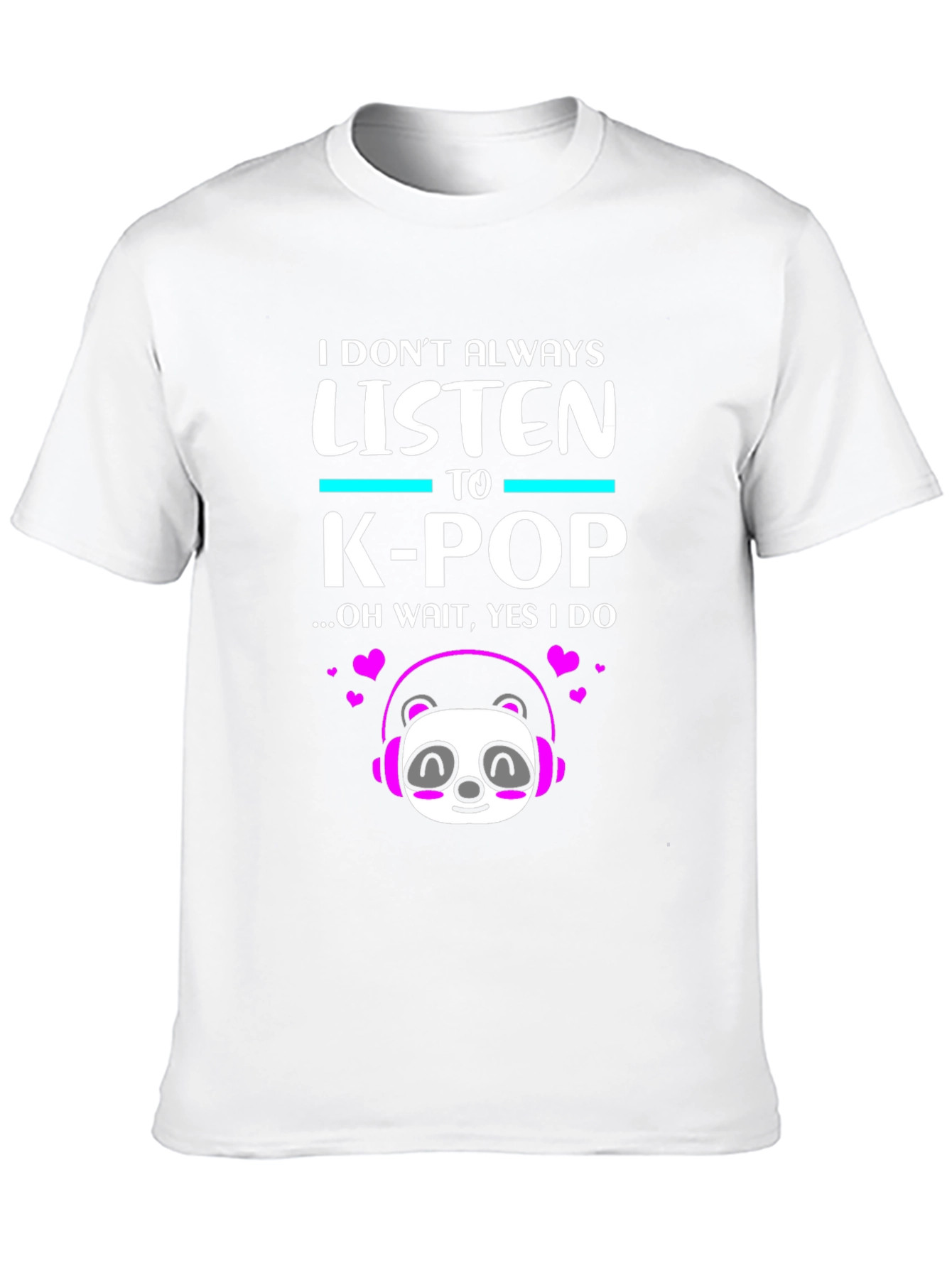 K-Pop Panda Graphic Tee - Music Lover T-Shirt