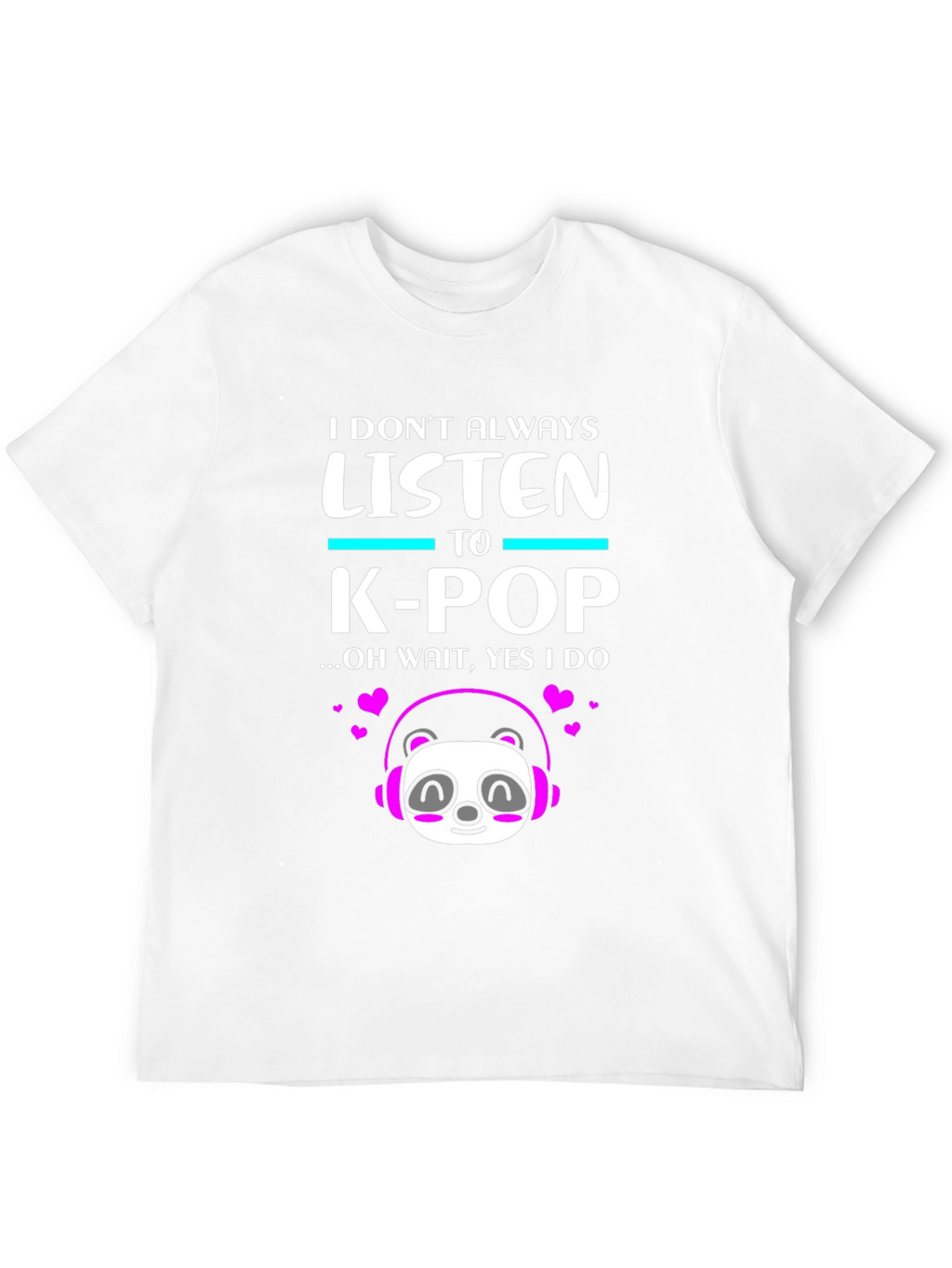 K-Pop Panda Graphic Tee - Music Lover T-Shirt