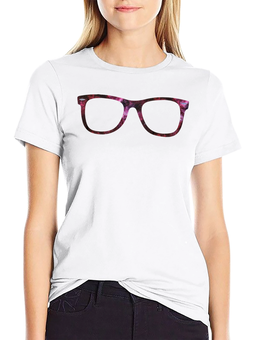 Galaxy Glasses Graphic Tee - Cool Cosmic Design