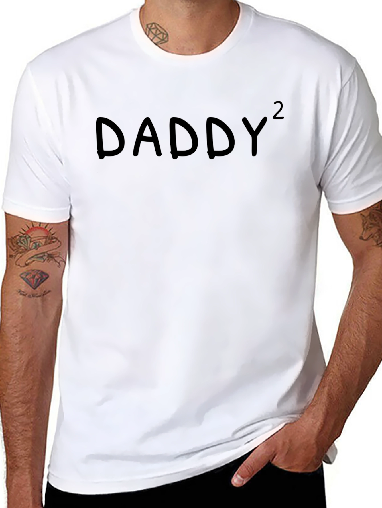 Daddy² Black Graphic Tee - Bold Statement
