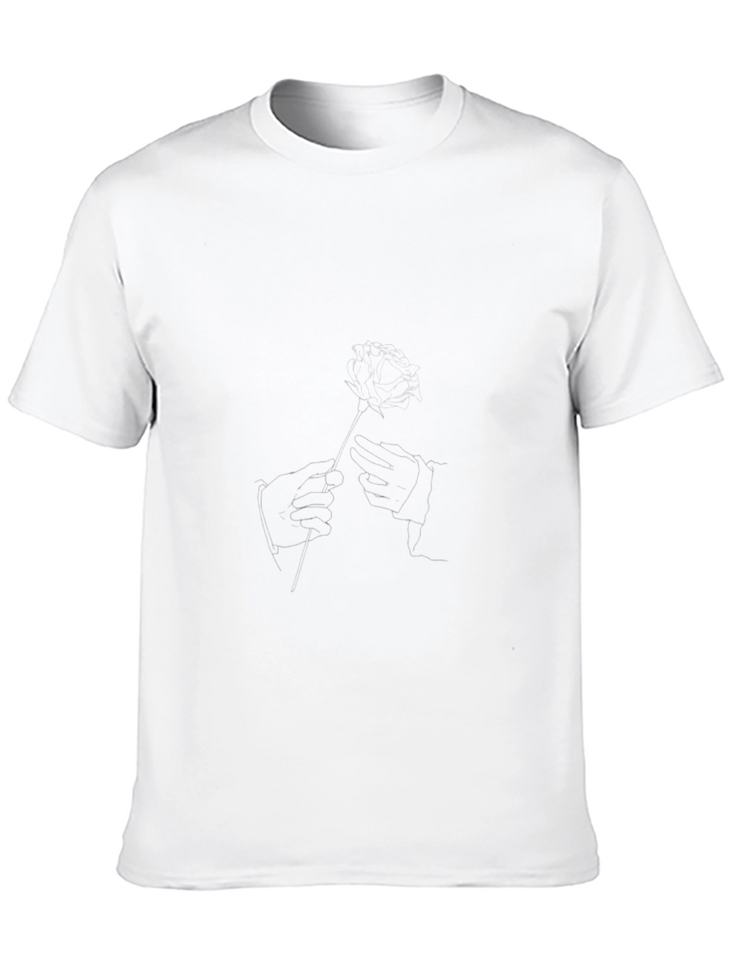 Rose Hands Black T-Shirt - Stylish & Unique Design
