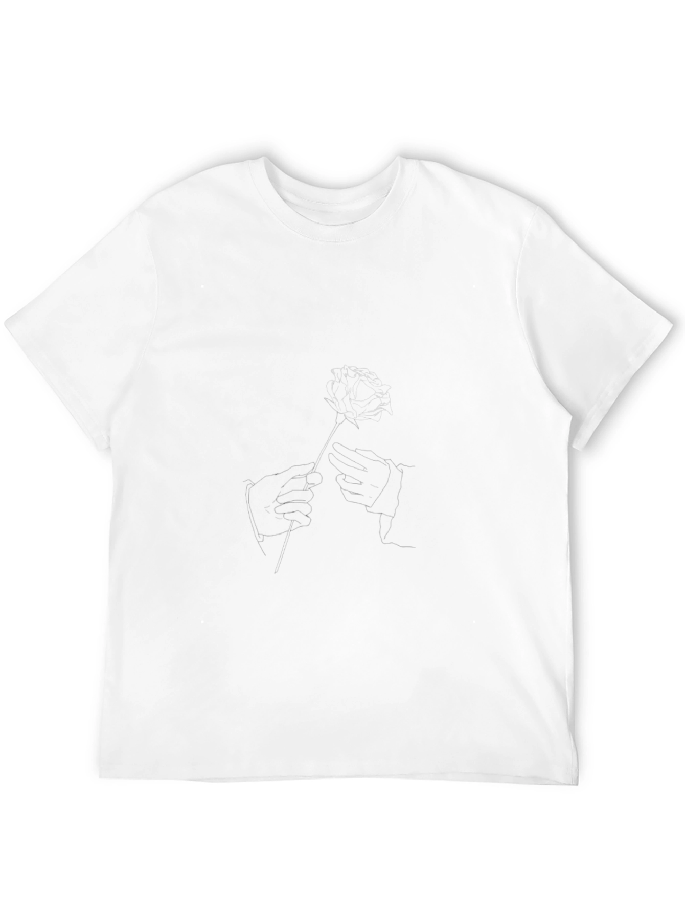 Rose Hands Black T-Shirt - Stylish & Unique Design
