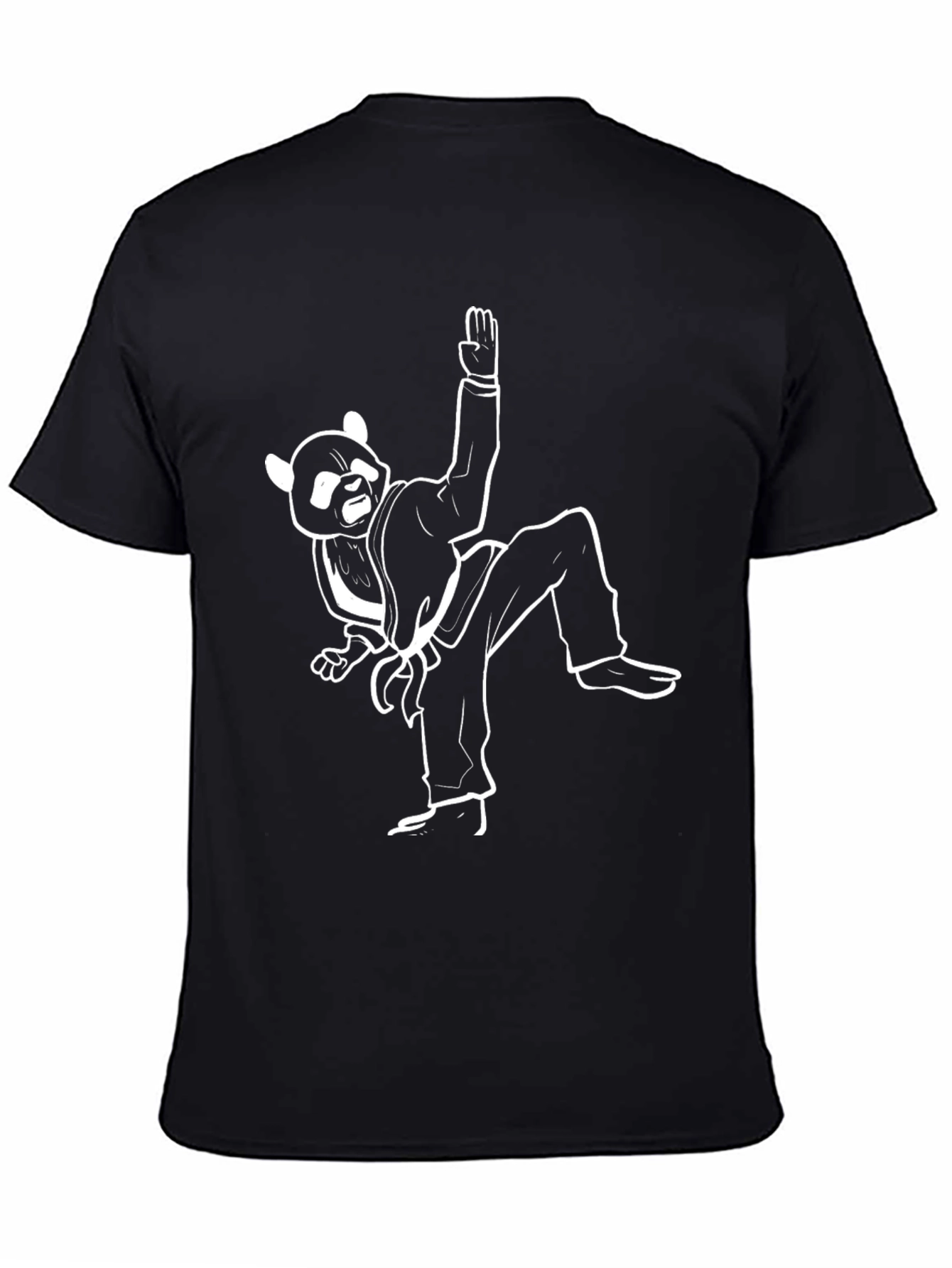 Panda Jiu Jitsu Black T-Shirt - Martial Arts Panda Tee