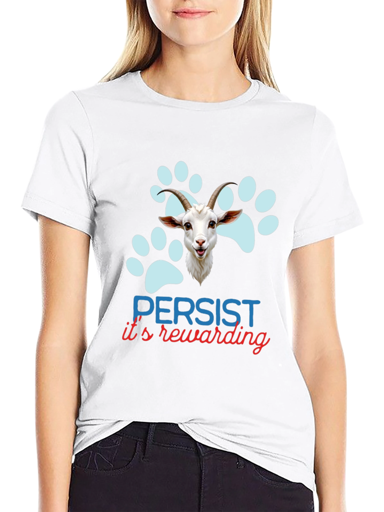 Persist Its Rewarding Goat T-Shirt