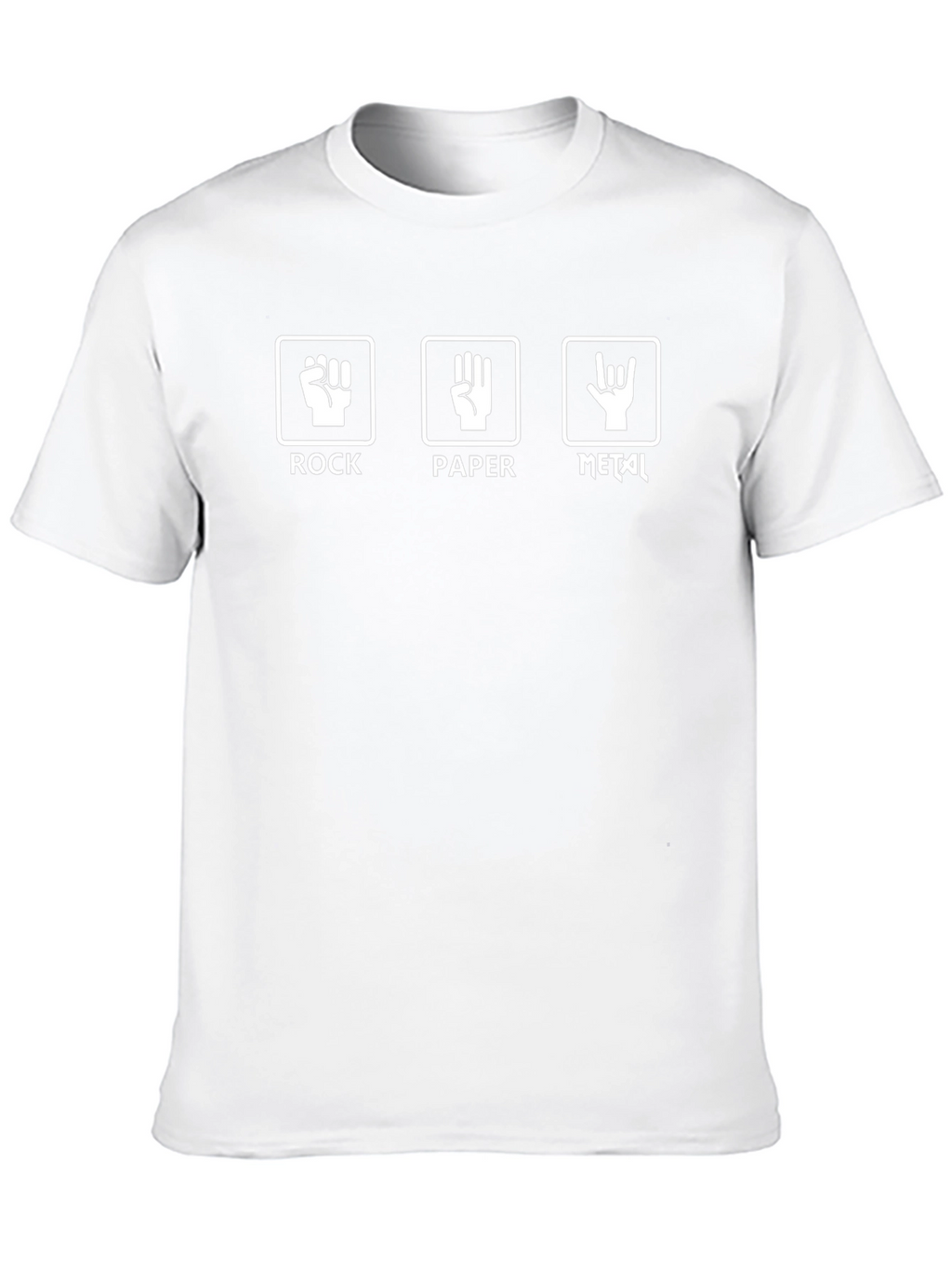 Rock Paper Metal T-Shirt - Fun Graphic Tee