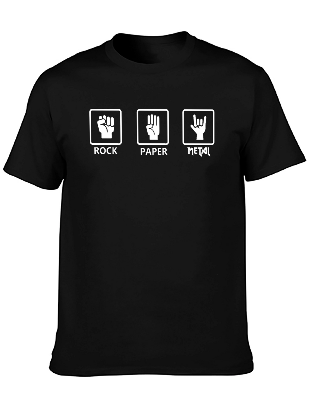 Rock Paper Metal T-Shirt - Fun Graphic Tee