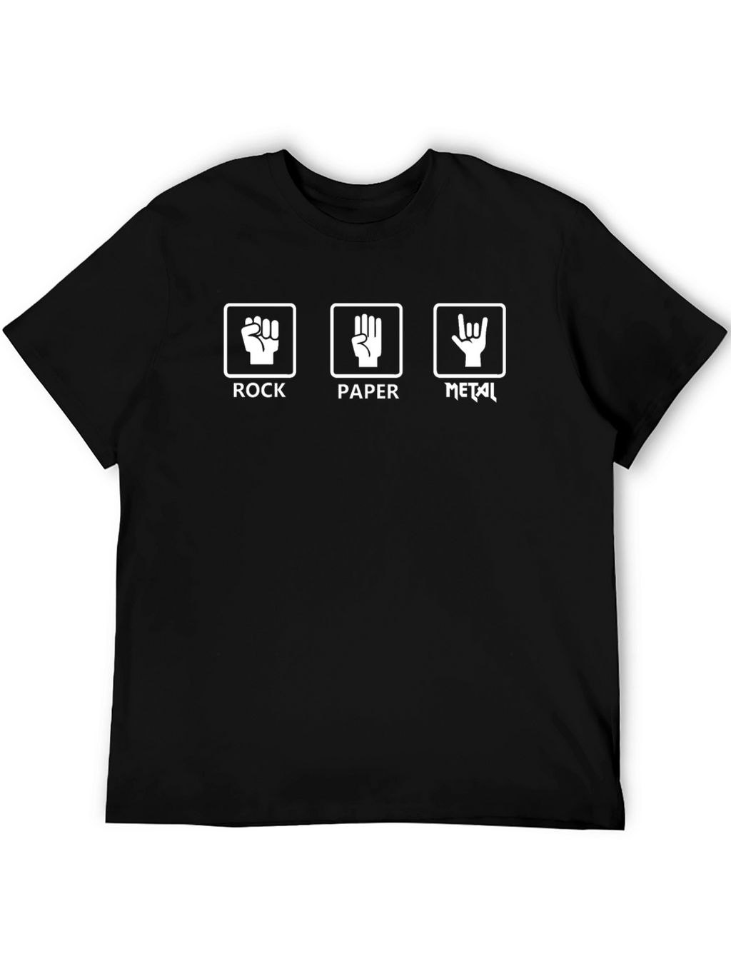 Rock Paper Metal T-Shirt - Fun Graphic Tee