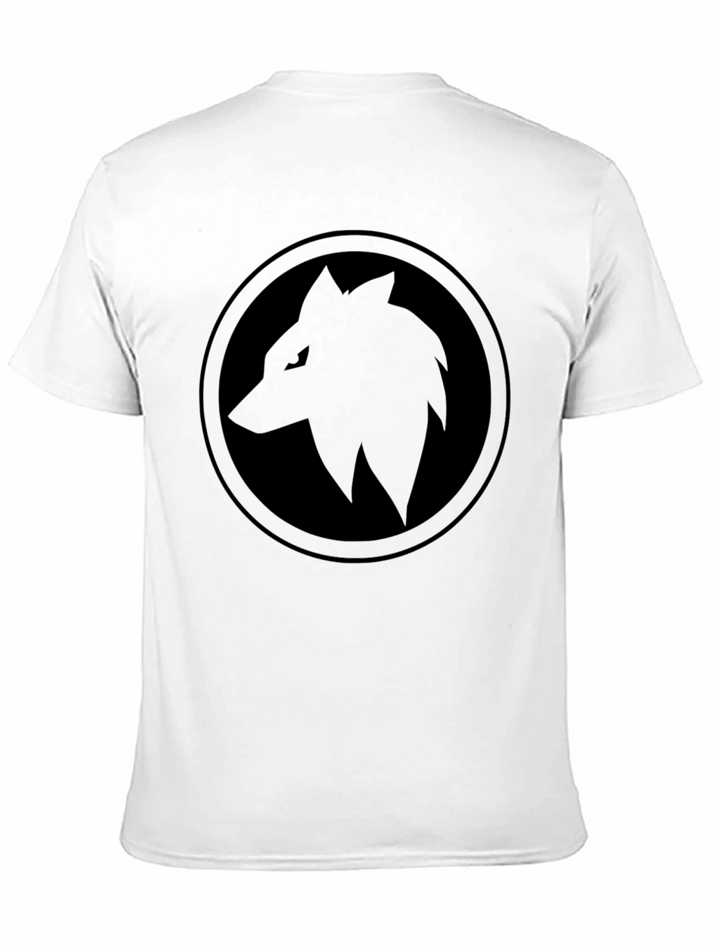 Black Wolf Circle T-Shirt - Edgy Graphic Tee