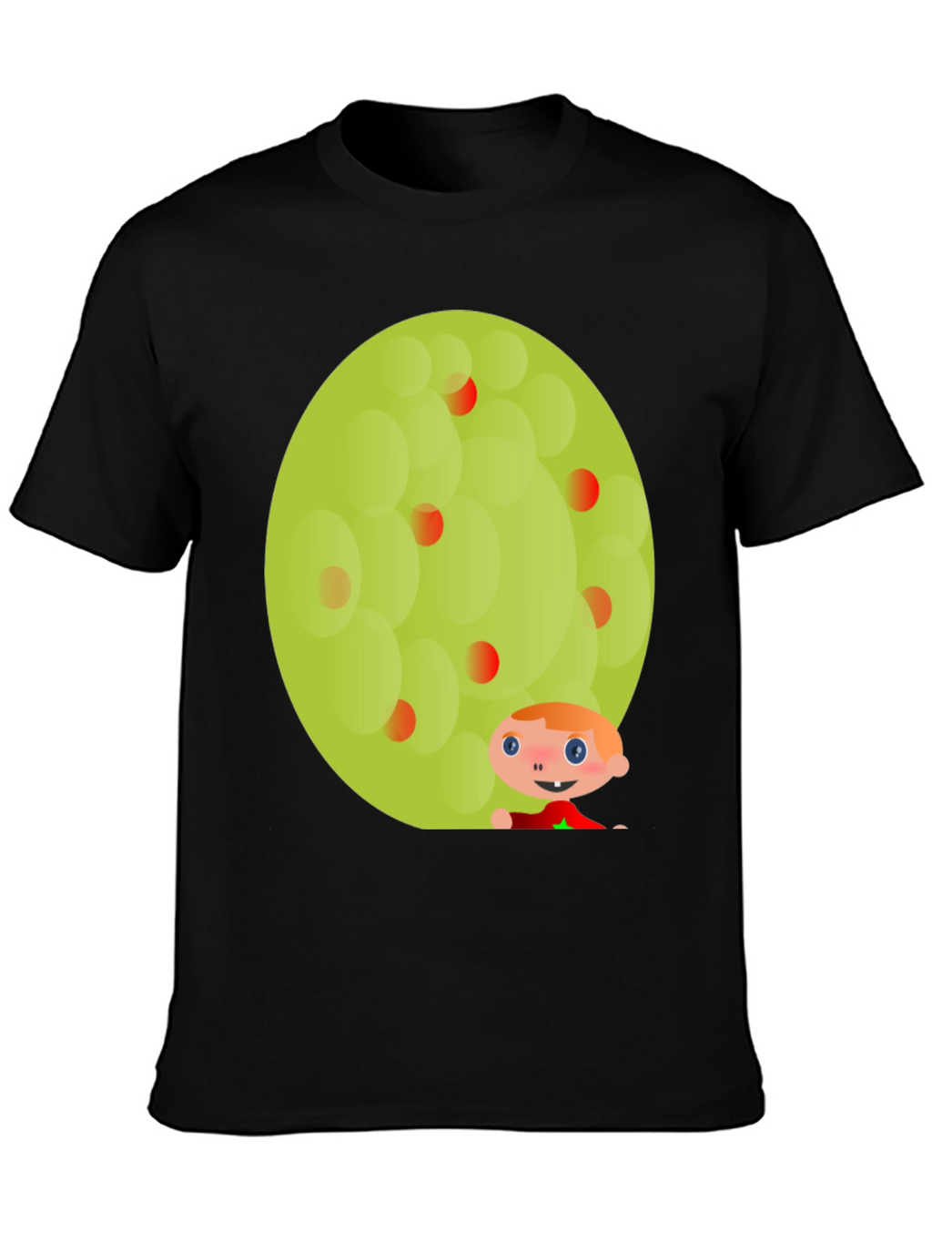 Fun Character Graphic Tee - Black