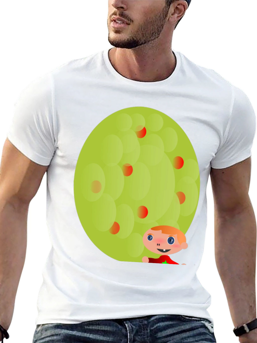 Fun Character Graphic Tee - Black