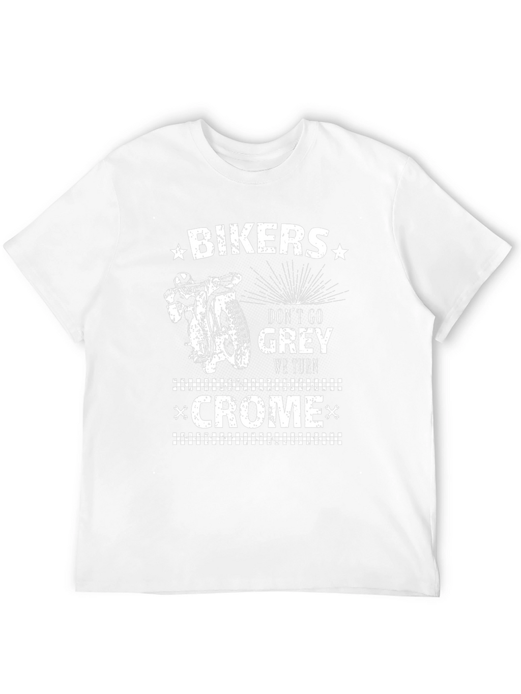 Biker Chrome Graphic Tee - Dont Go Gray!