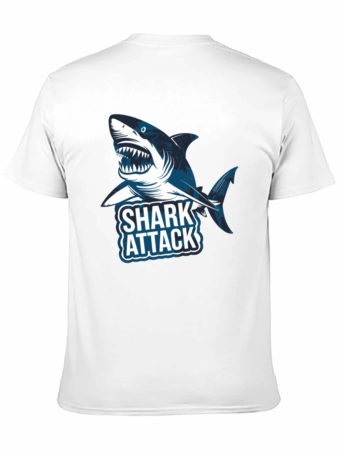 Shark Attack Graphic Tee -  Stylish Cotton T-Shirt