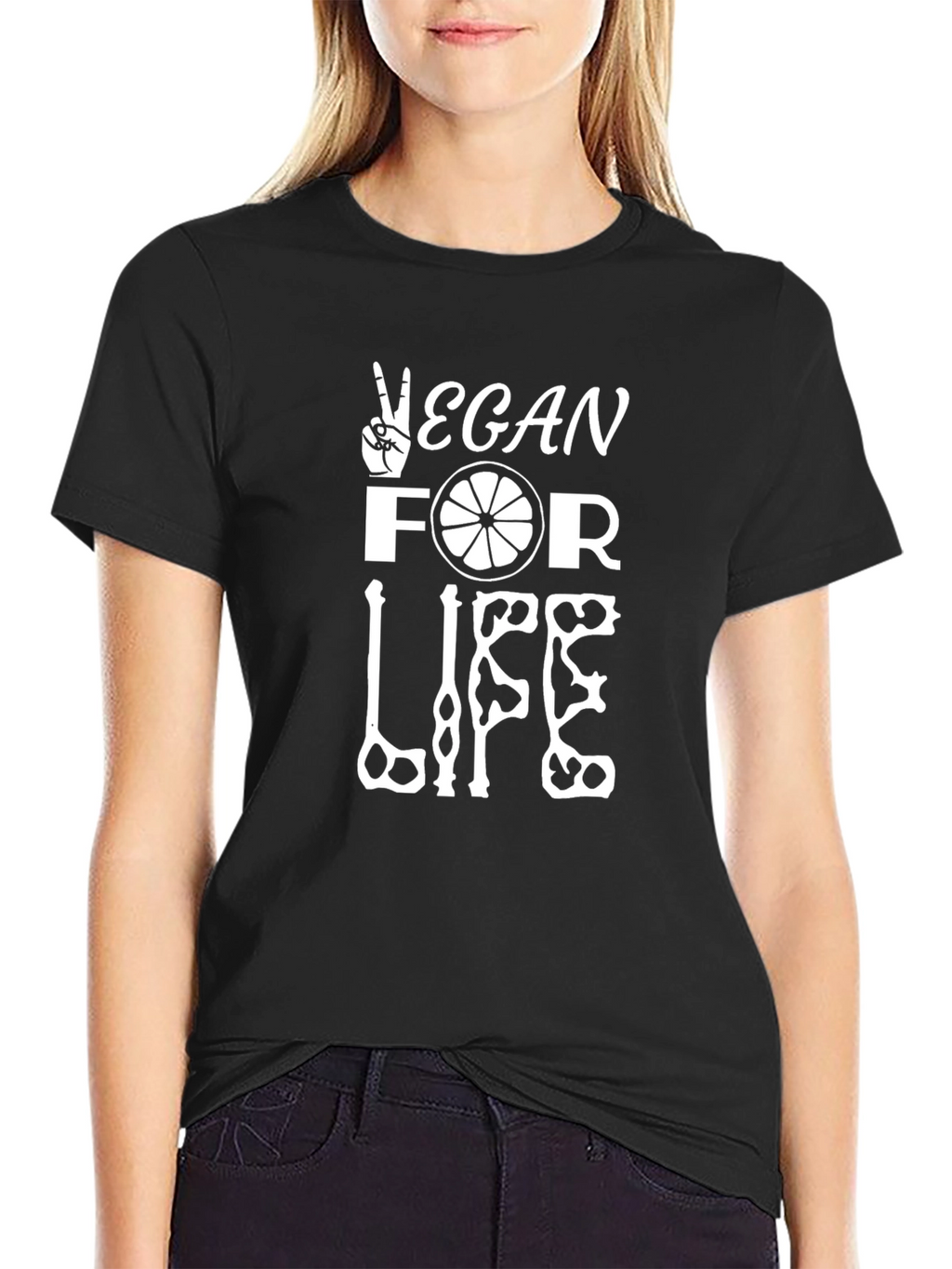 Vegan for Life Black T-Shirt
