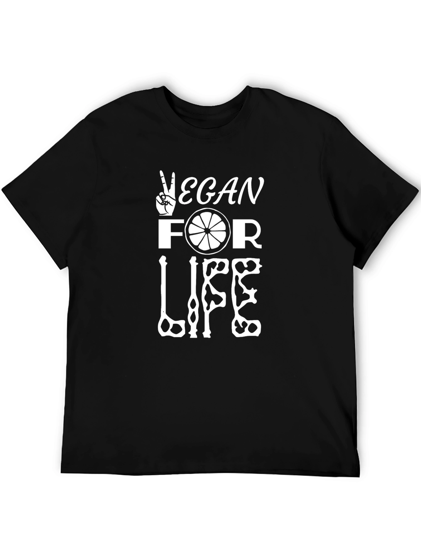 Vegan for Life Black T-Shirt