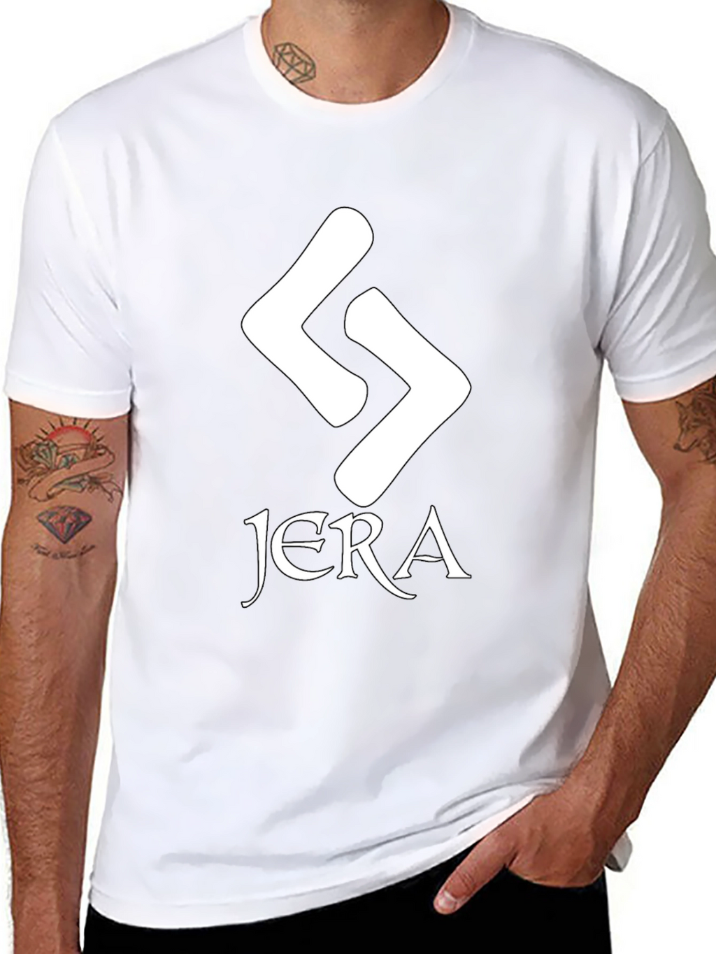 Jera Rune Graphic T-Shirt - Black Cotton Tee