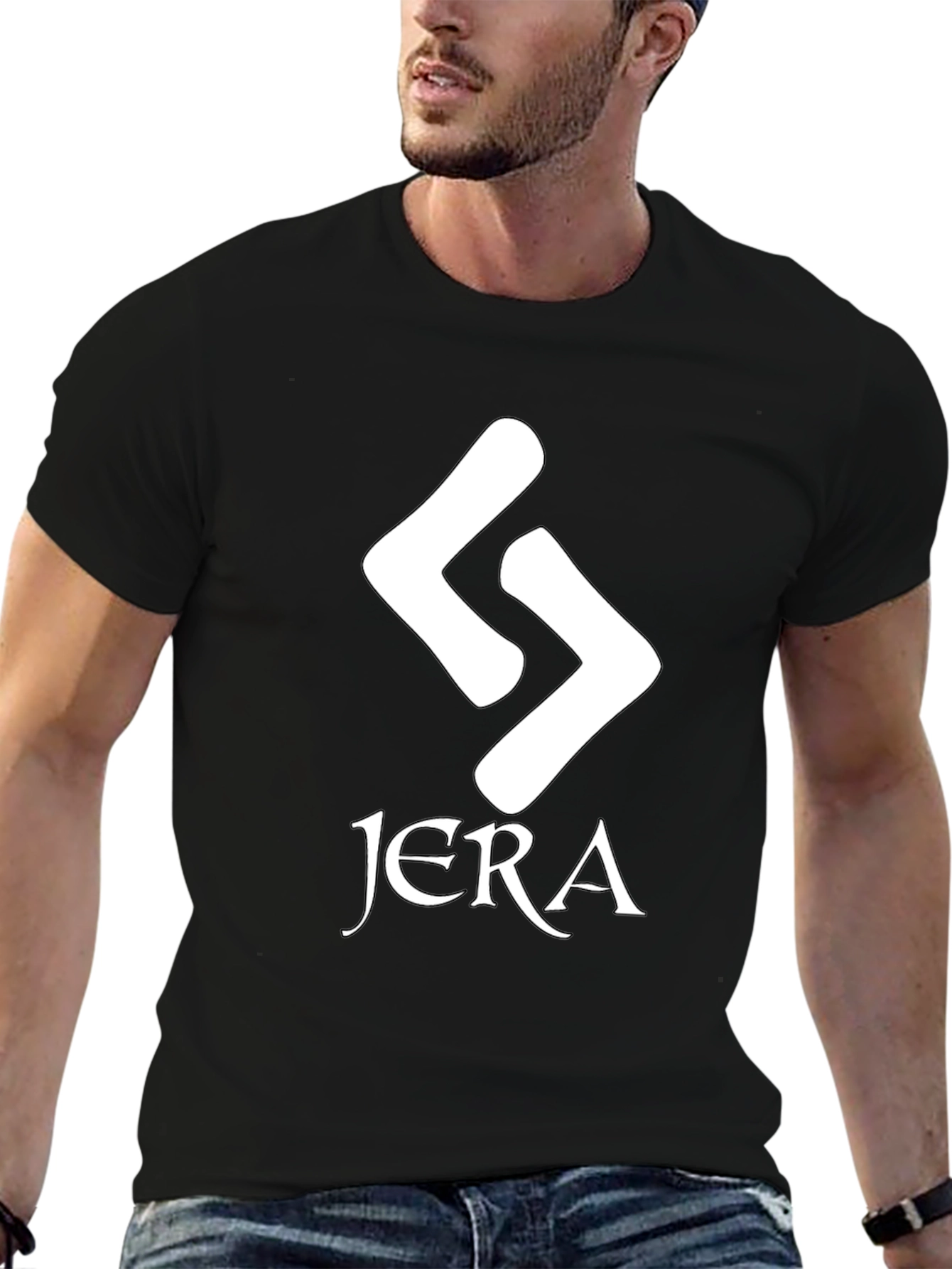 Jera Rune Graphic T-Shirt - Black Cotton Tee