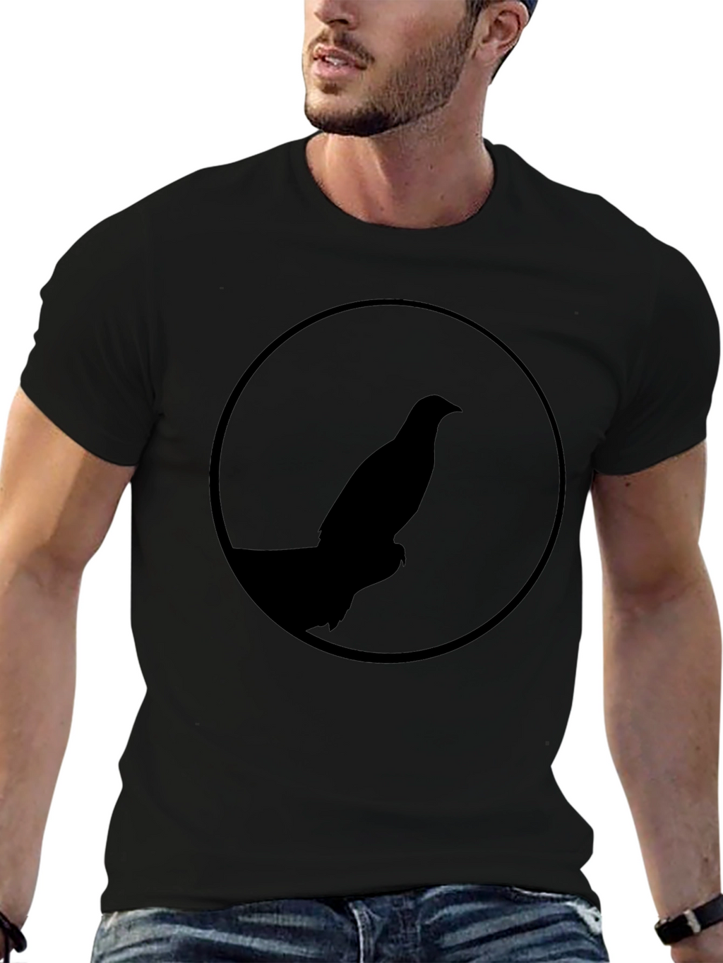 Black Bird Silhouette Tee - Mens Graphic T-Shirt
