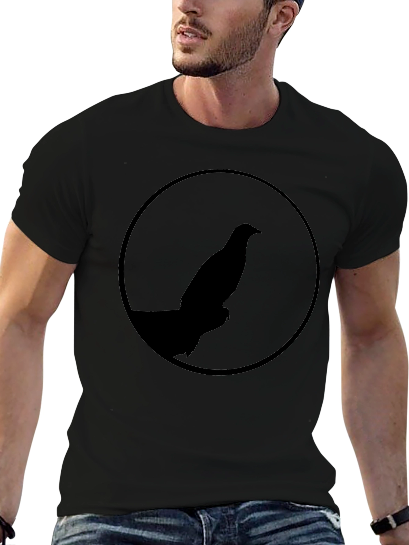 Black Bird Silhouette Tee - Mens Graphic T-Shirt