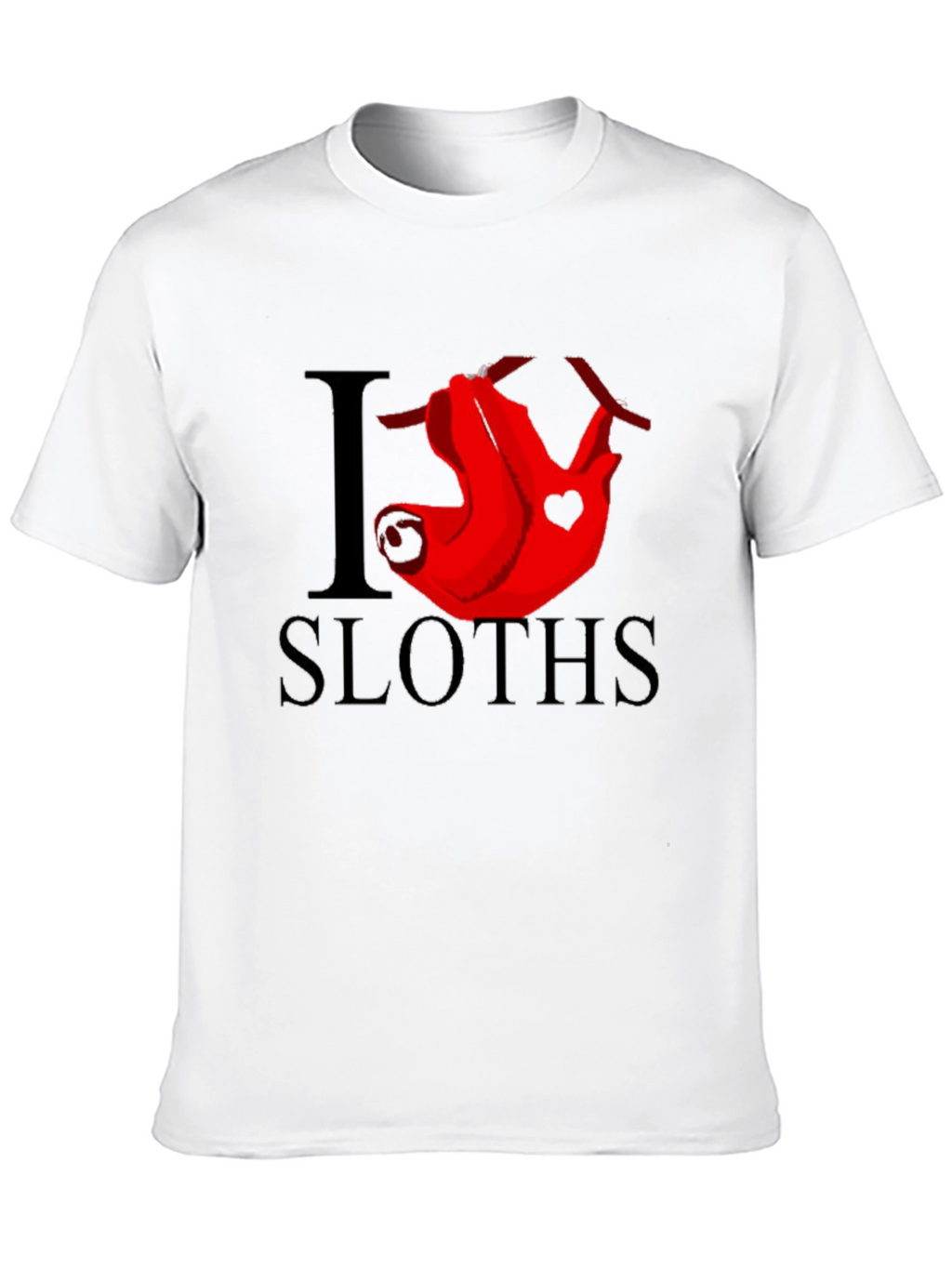I Heart Sloths Graphic Tee - Mens Black T-Shirt