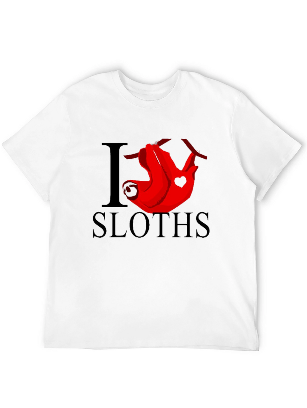 I Heart Sloths Graphic Tee - Mens Black T-Shirt