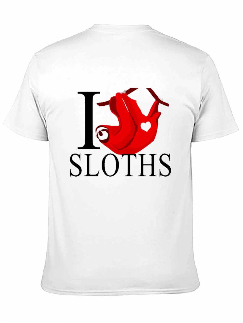 I Heart Sloths Graphic Tee - Mens Black T-Shirt