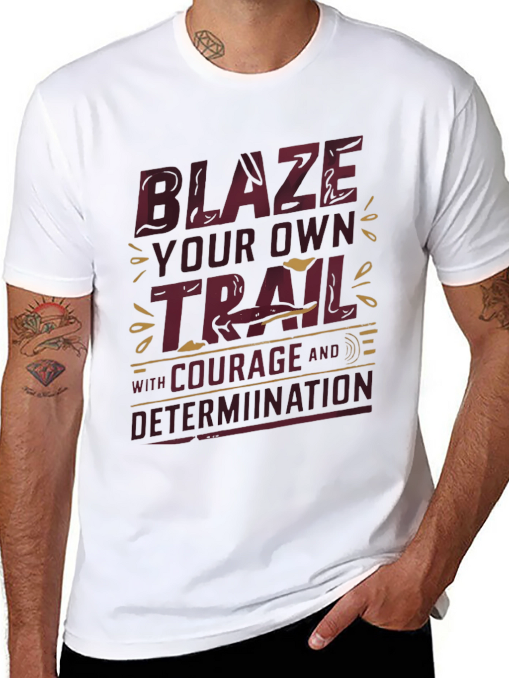 Blaze Your Own Trail Graphic Tee - Inspirational Design