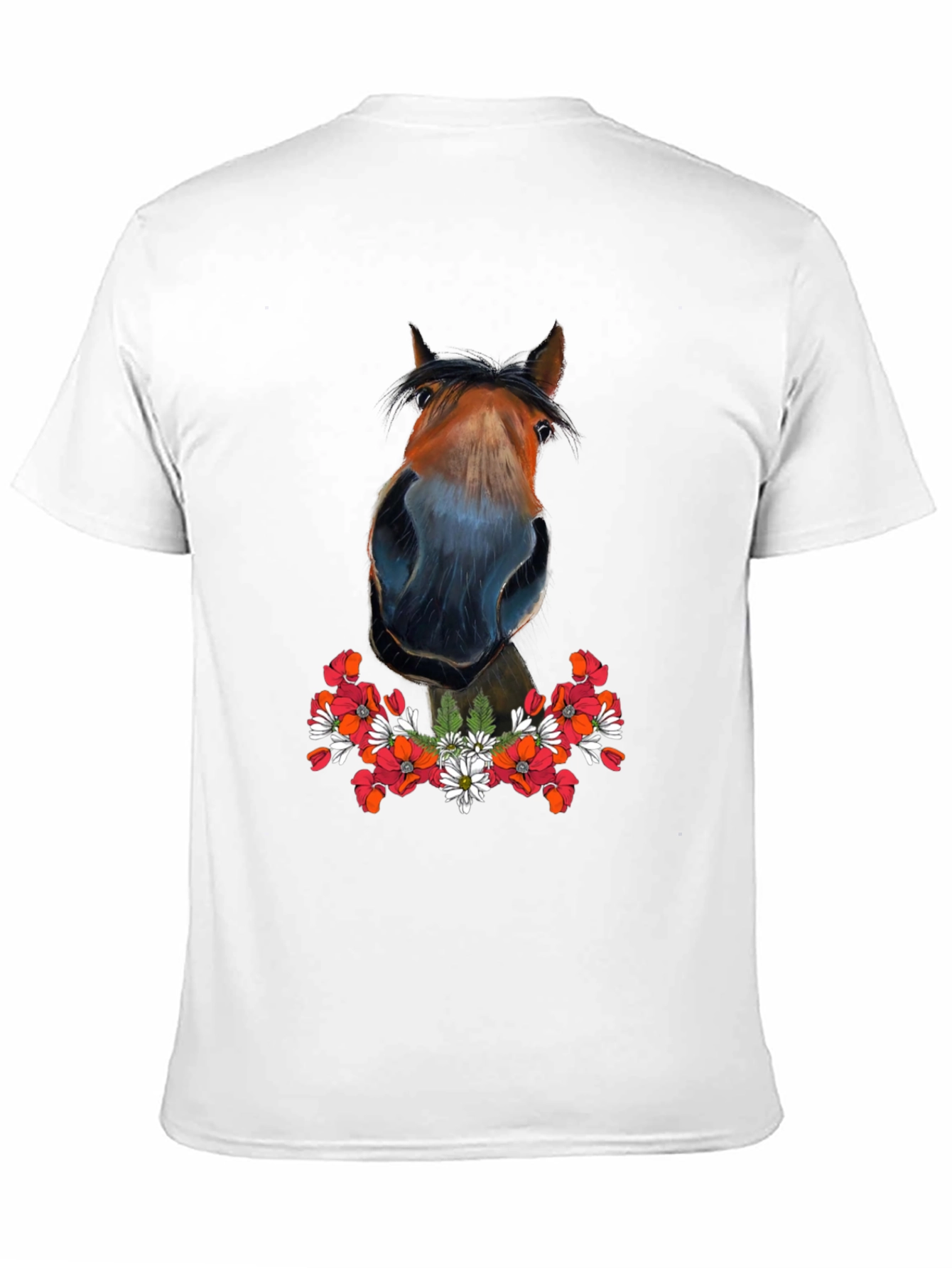 Horse Floral T-Shirt - Mens Graphic Tee