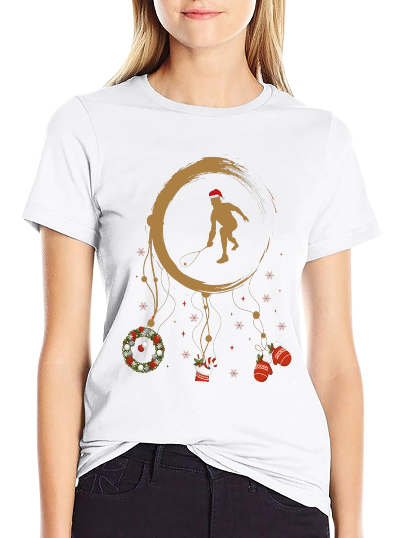 Festive Squash Player Graphic Tee