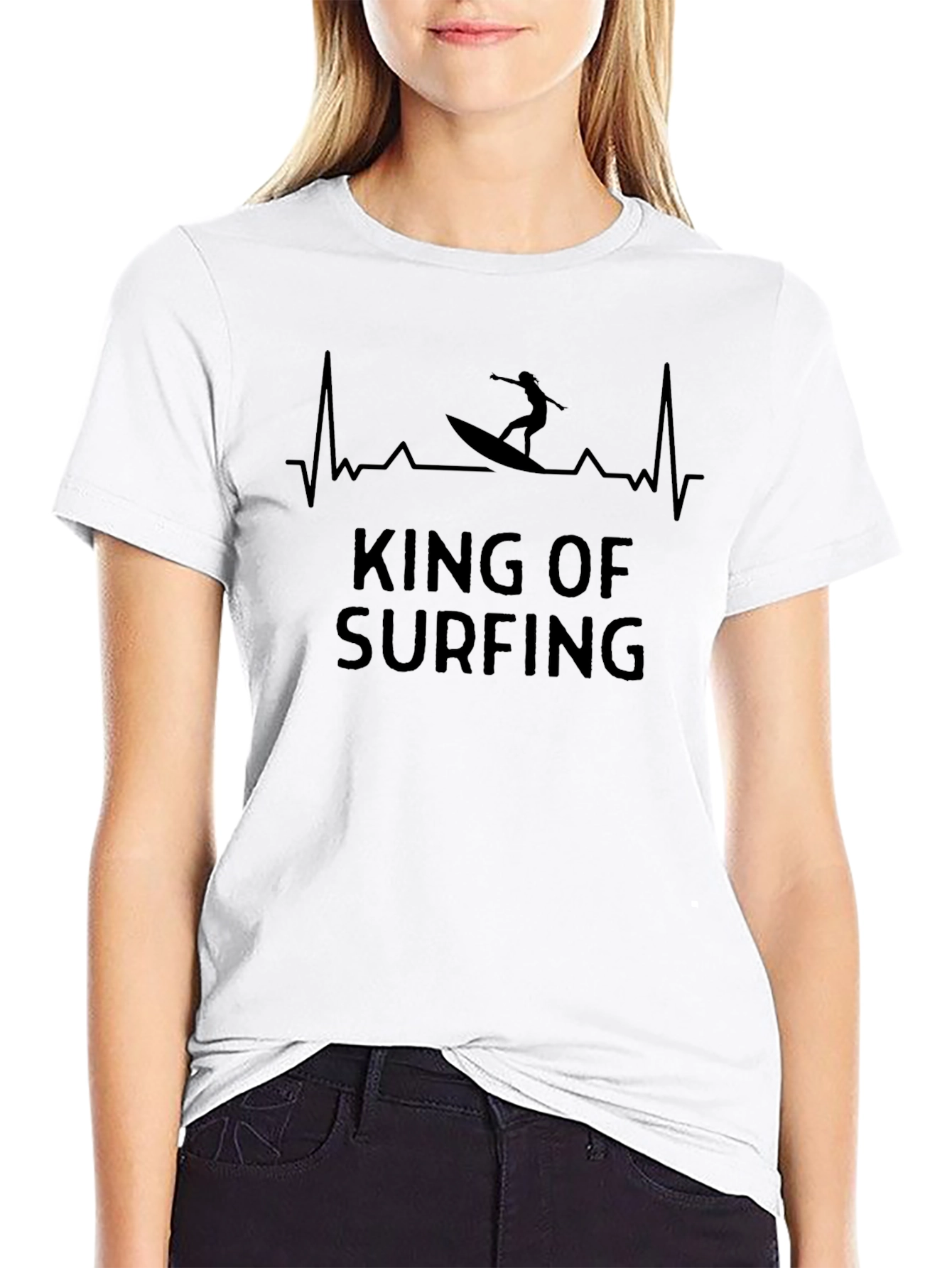 King of Surfing Black T-Shirt