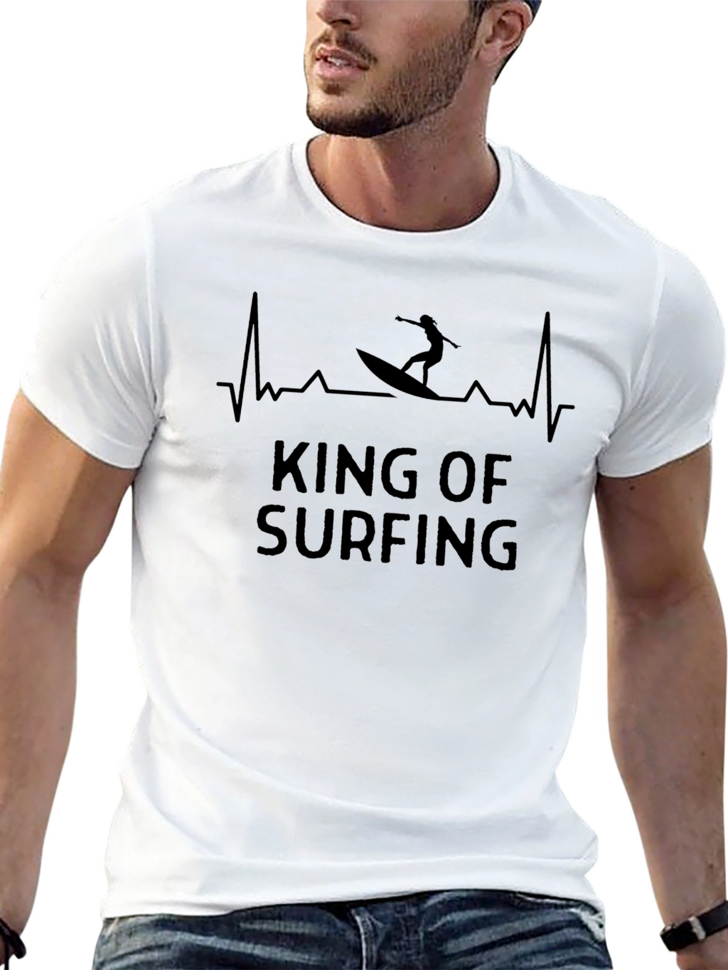 King of Surfing Black T-Shirt