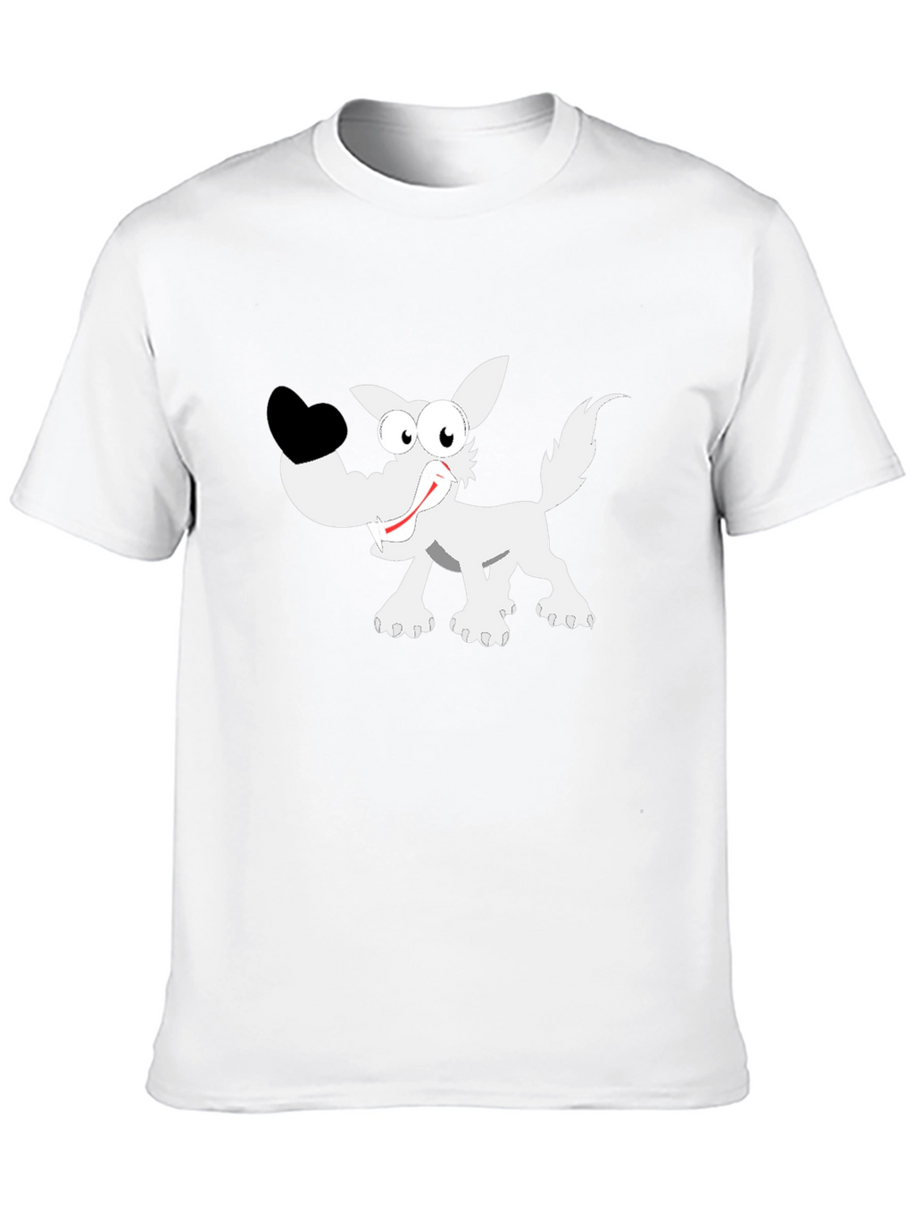 Funny Wolf Graphic Tee - Black Cotton Comfort