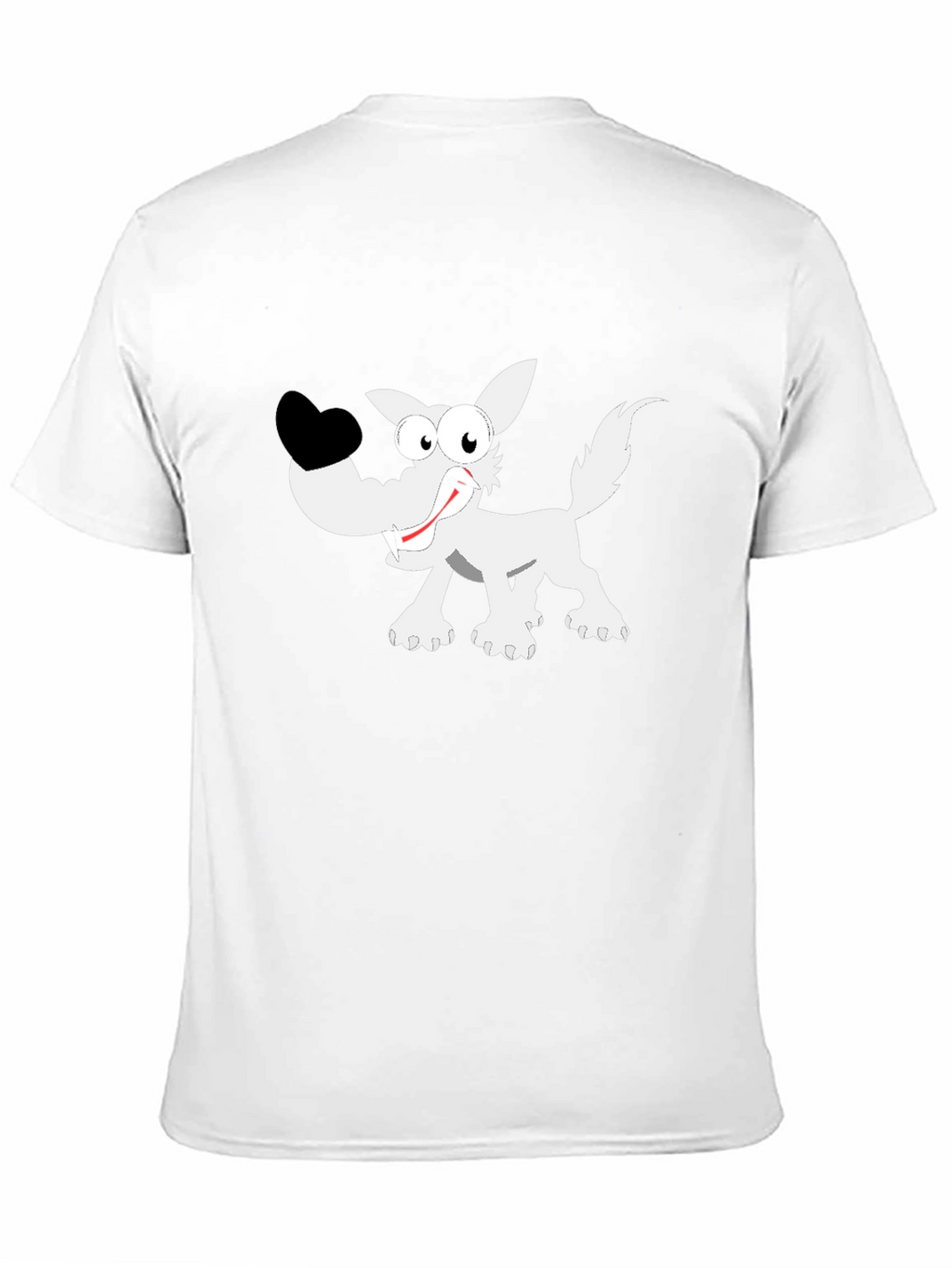 Funny Wolf Graphic Tee - Black Cotton Comfort