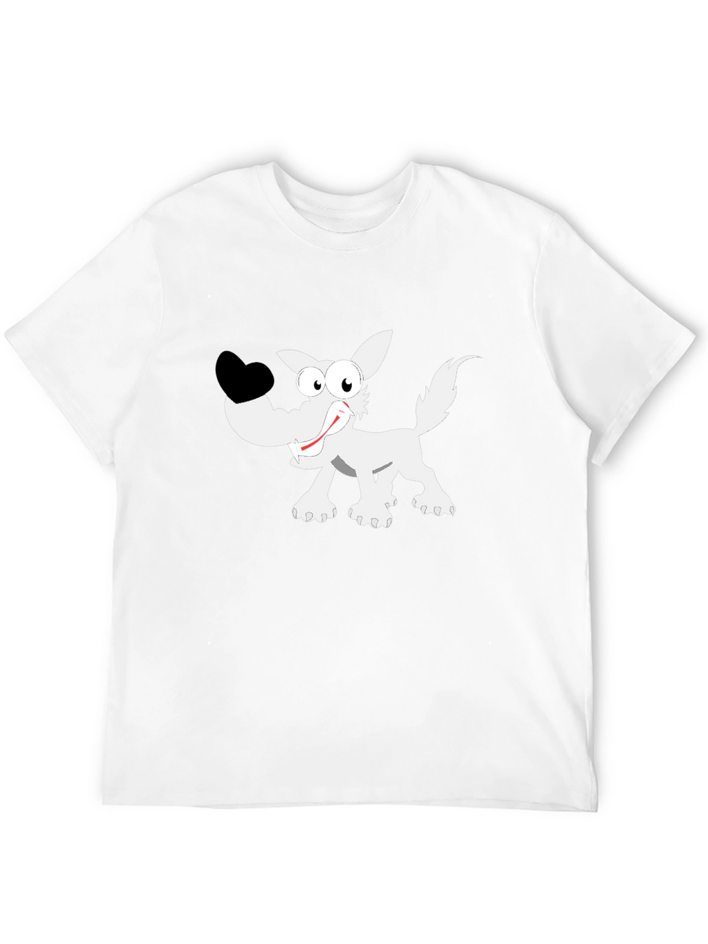 Funny Wolf Graphic Tee - Black Cotton Comfort