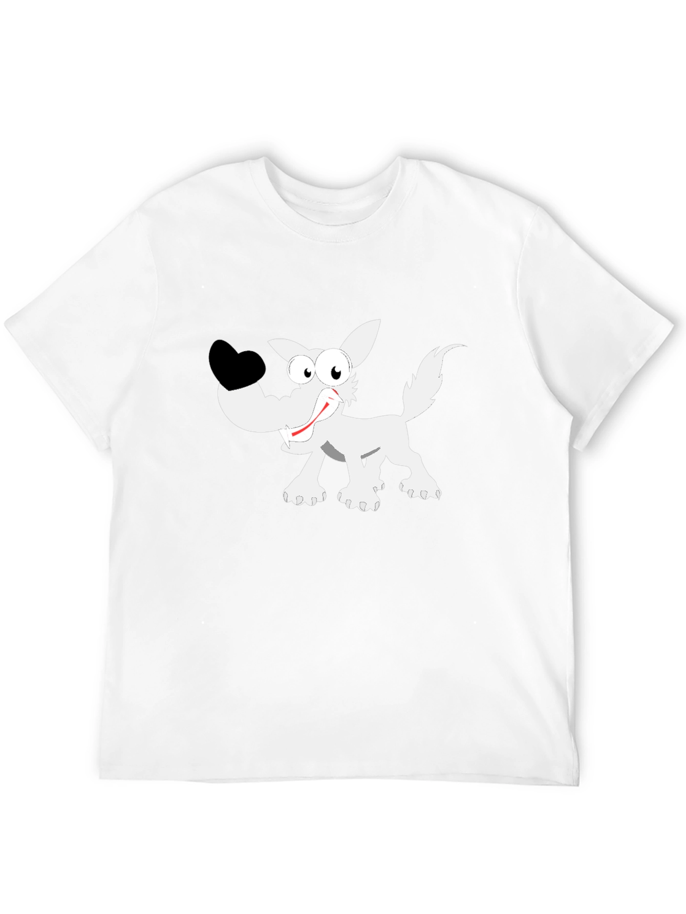 Funny Wolf Graphic Tee - Black Cotton Comfort