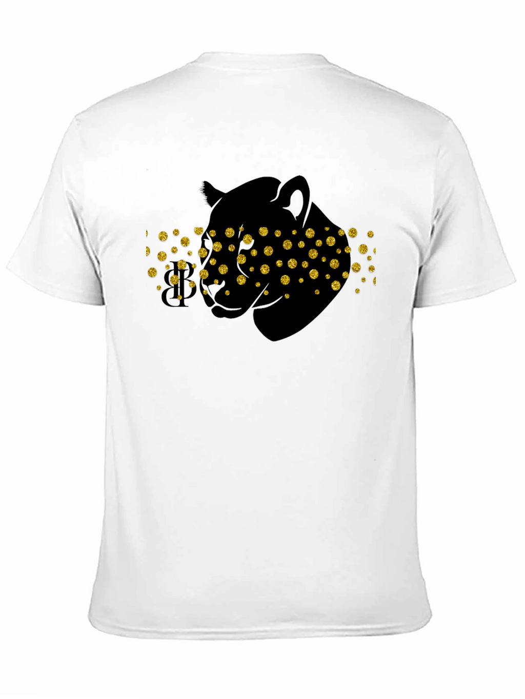 Black Panther Tee - Gold Glitter Eyes