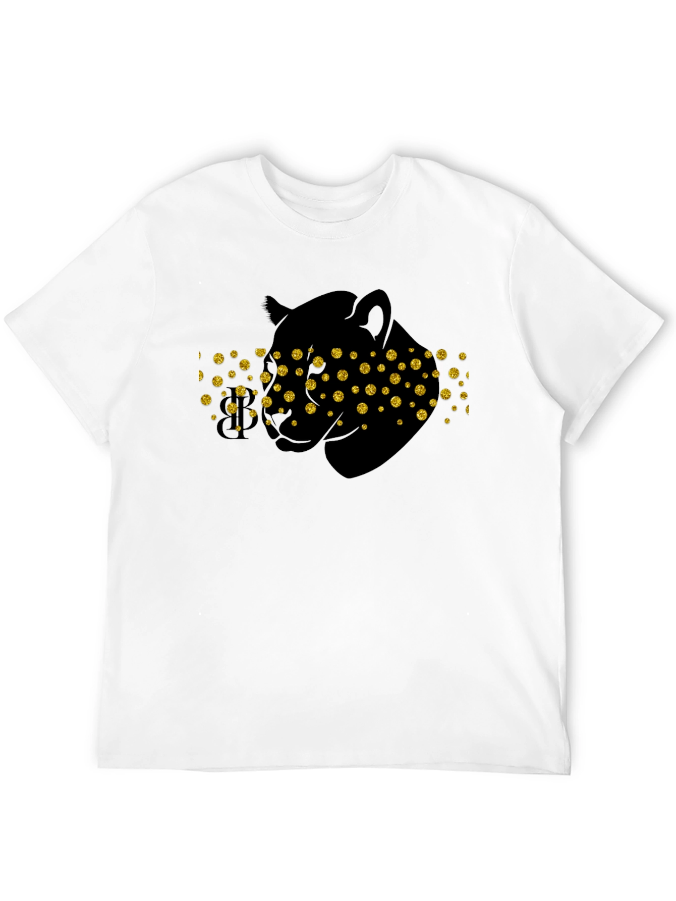 Black Panther Tee - Gold Glitter Eyes