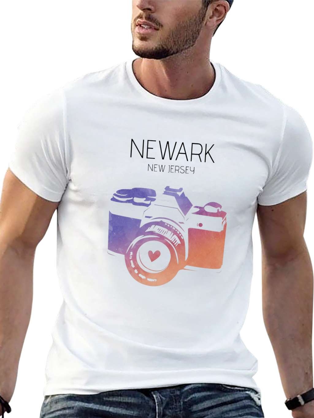 Newark New Jersey Camera Graphic T-Shirt