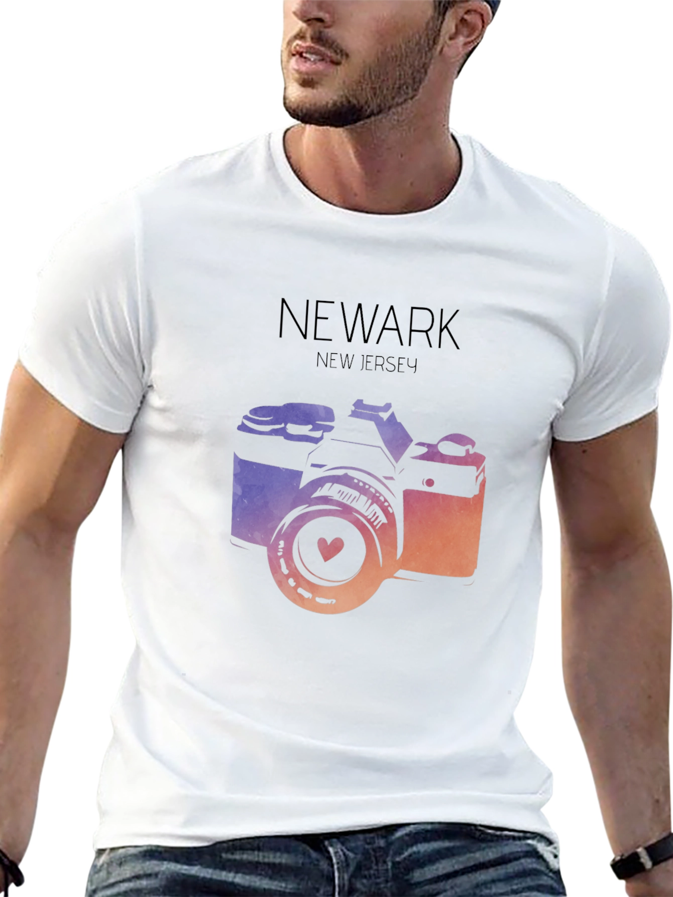Newark New Jersey Camera Graphic T-Shirt