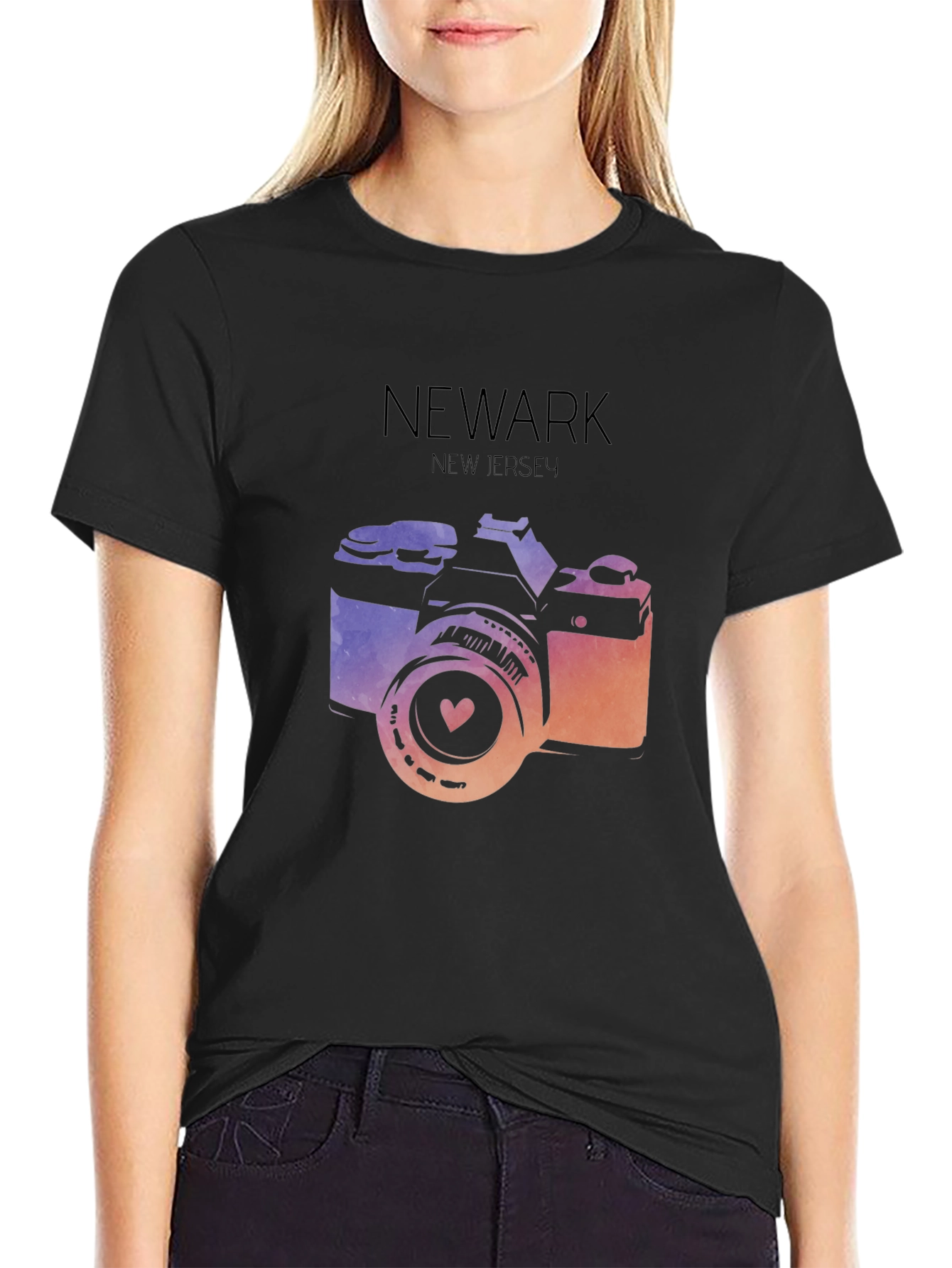 Newark New Jersey Camera Graphic T-Shirt