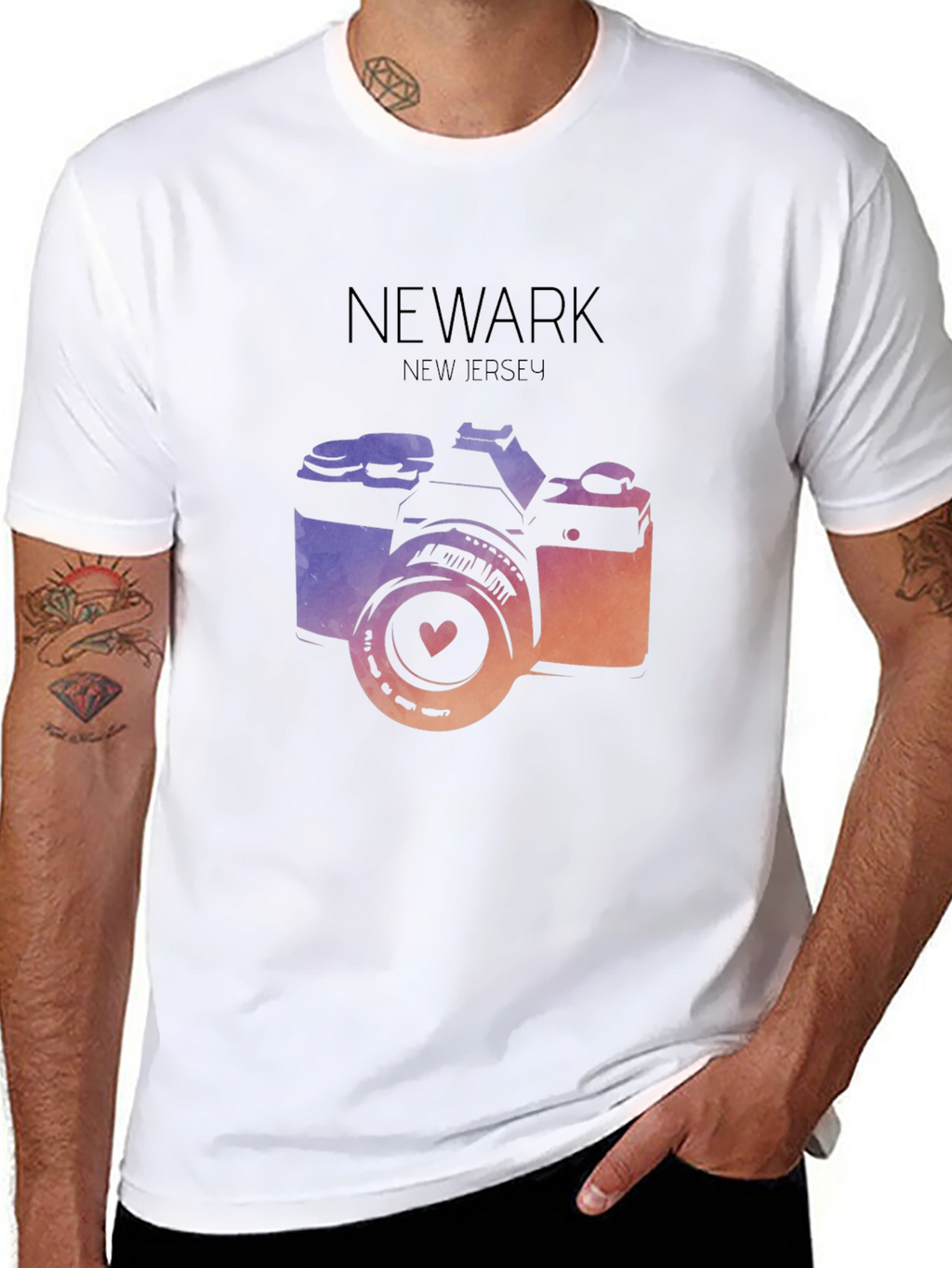 Newark New Jersey Camera Graphic T-Shirt