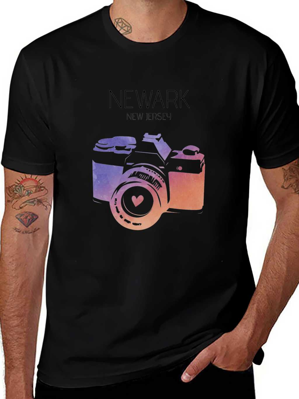 Newark New Jersey Camera Graphic T-Shirt