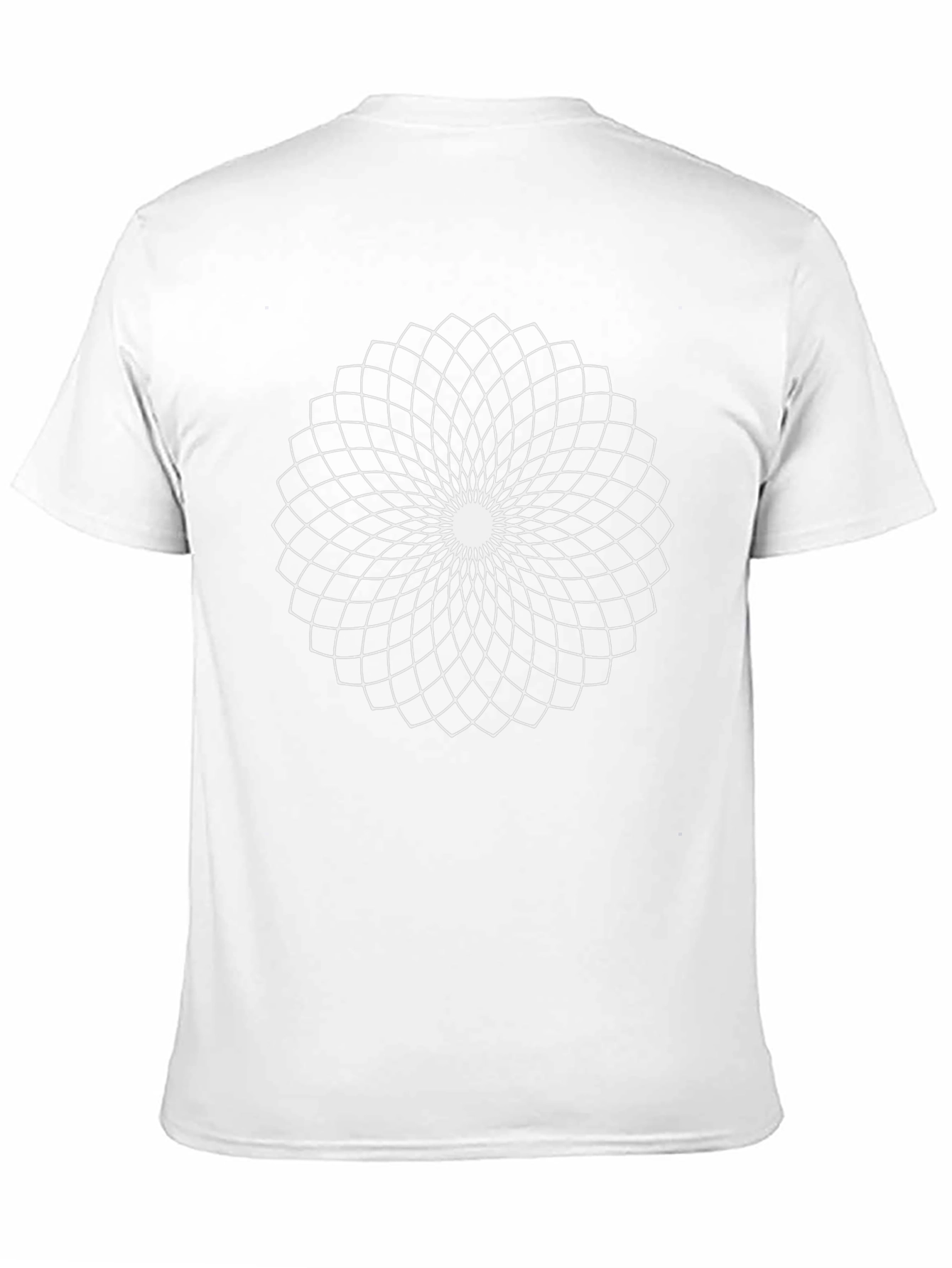 Geometric Floral T-Shirt - Stylish Black Tee