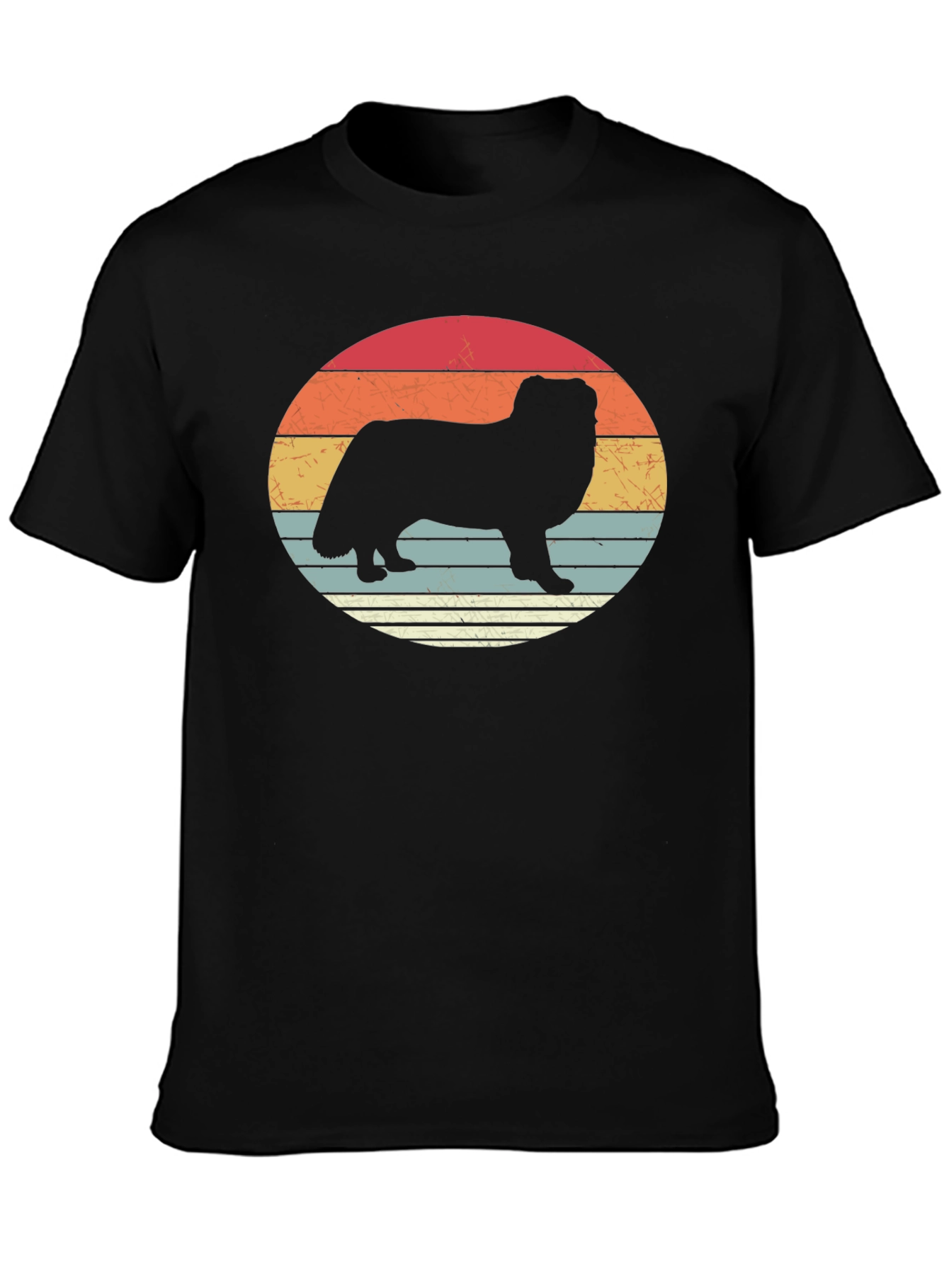 Retro Dog Silhouette T-Shirt - Stylish Graphic Tee