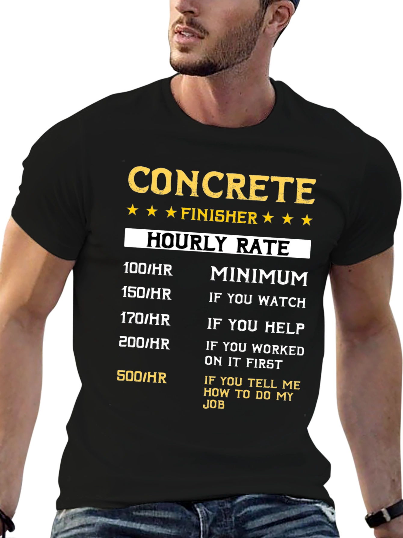 Concrete Finisher Hourly Rate T-Shirt