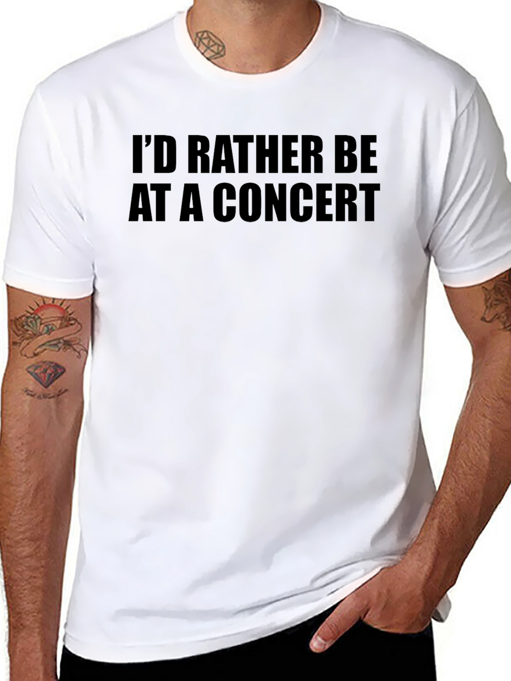Concert Lovers Black Graphic Tee