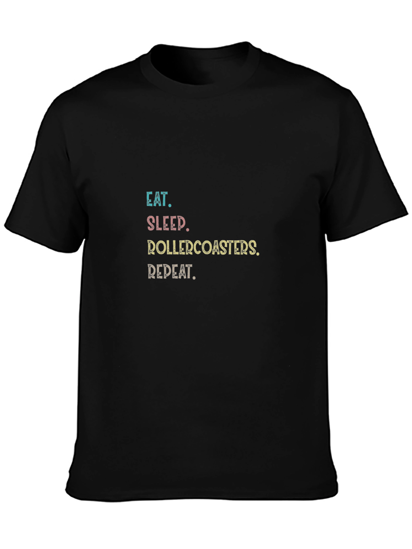 Eat Sleep Rollercoasters Repeat Graphic Tee