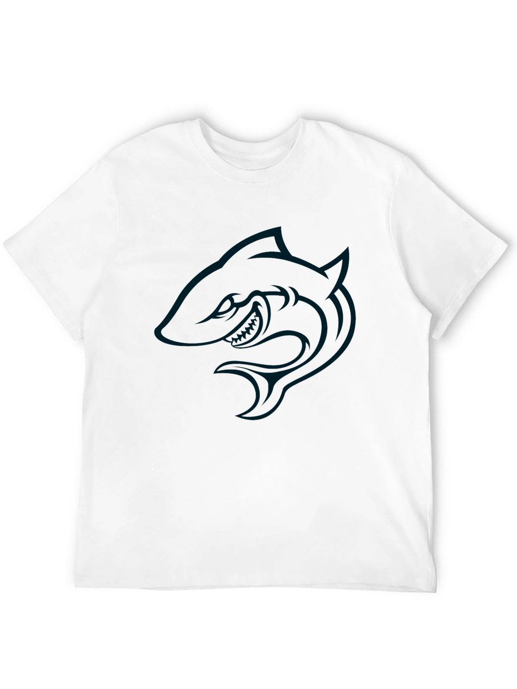 Black Shark Graphic Tee - Mens Casual Fashion
