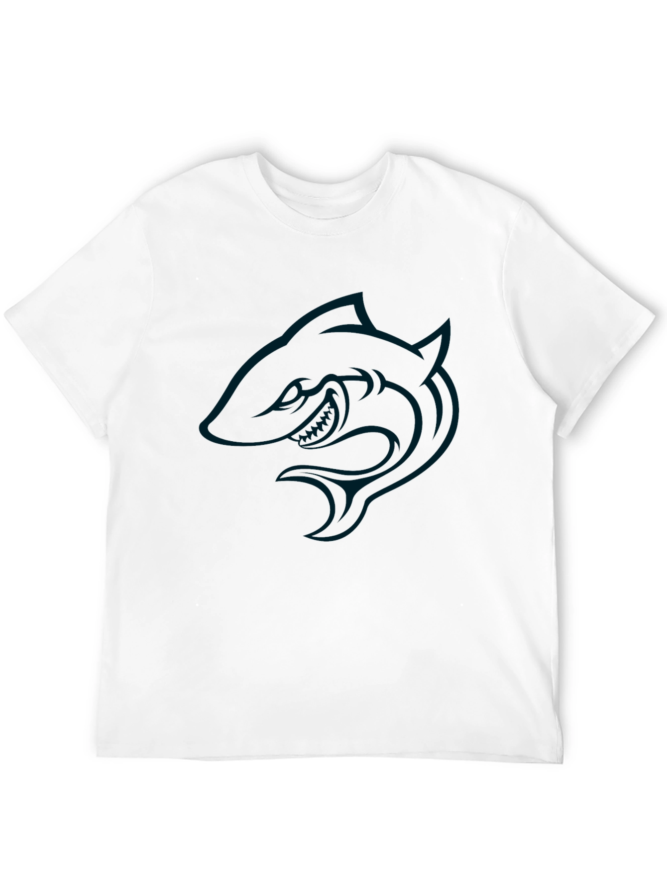 Black Shark Graphic Tee - Mens Casual Fashion