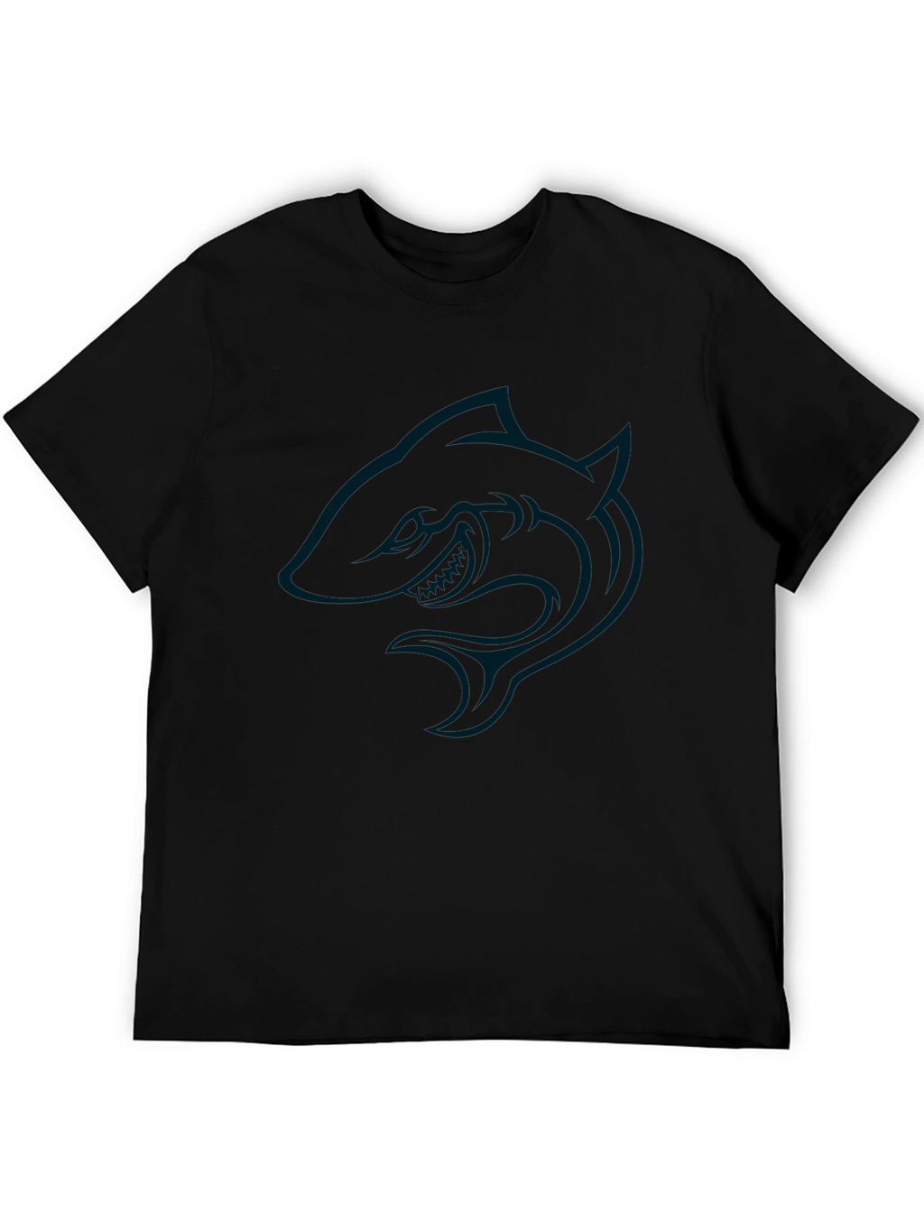 Black Shark Graphic Tee - Mens Casual Fashion