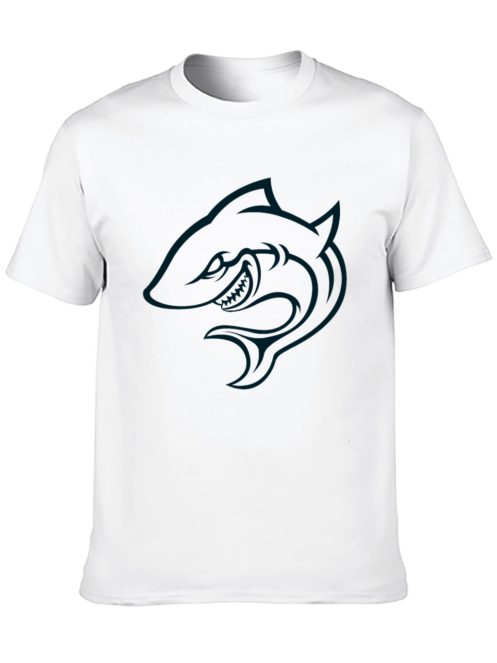 Black Shark Graphic Tee - Mens Casual Fashion